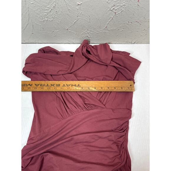 Lanston Women's Faux Wrap Draped Front Top Shirt Pull Over Size Large - Picture 5 of 5